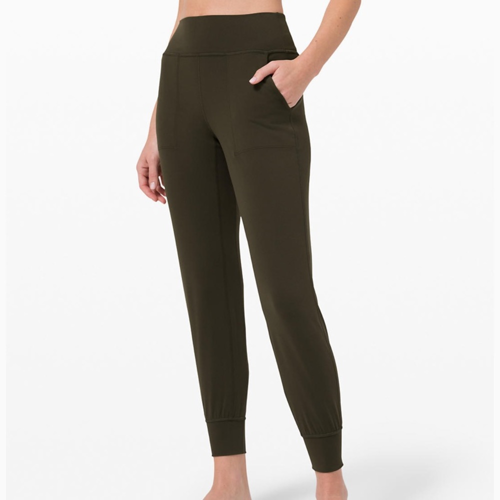 Army green Lulu Align joggers